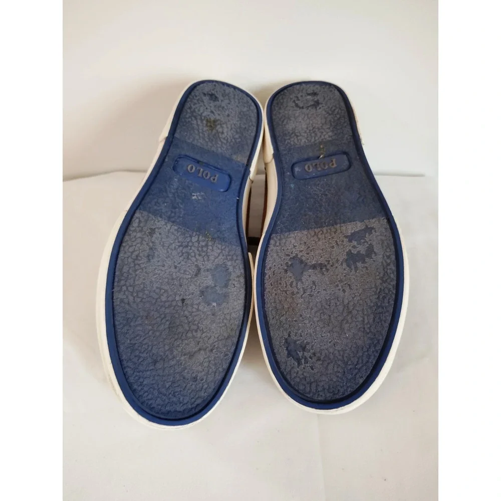Polo Ralph Lauren Men 7.5D Brown Faxon Low-Top Old Money Preppy Resort Sneakers
